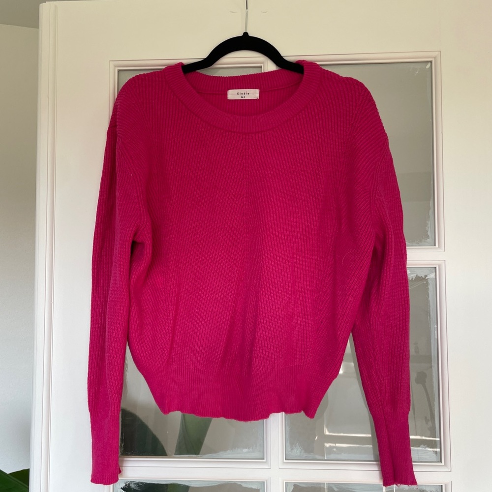 Hot pink cotton sweater